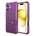 Husă TPU cu Slot Card iPhone 17 - Violet