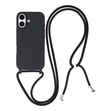 Husă TPU iPhone 17 - cu Șnur de Mână - Negru