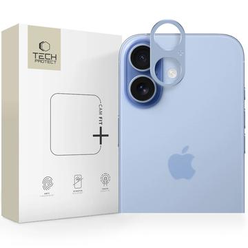 Protector de cameră din aluminiu iPhone 17 Tech-Protect Camalloy Fit+ - Albastru ceață