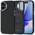 Husă din plastic iPhone 17 Tech-Protect Ion Carbon - compatibilă cu MagSafe - negru / argintiu