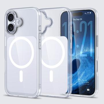 iPhone 17 Husă hibridă în două tonuri - compatibilă cu MagSafe - alb