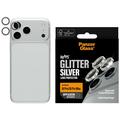 Protector ceramic pentru obiectivul camerei iPhone 18 Pro/18 Pro Max PanzerGlass Hoops - Argintiu cu sclipici