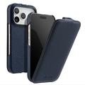 Husă magnetică verticală rabatabilă Melkco pentru iPhone 18 Pro/17 Pro – Albastru