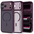 Husă hibridă iPhone 18 Pro/17 Pro Tech-Protect MagPrime MagSafe CC - Vișiniu mat