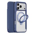 Husă cu rabat magnetic iPhone 18 Pro Dux Ducis Skin X Pro - Albastru