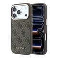 Husă iPhone 18 Pro Guess 4G Gold Frame - Compatibilă cu MagSafe - Maro