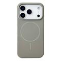Husă Silicon Liquid iPhone 18 Pro - Compatibilă cu MagSafe - Gri titan