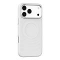 Husă hibridă magnetică Mutural cu model Ripple Wave pentru iPhone 18 Pro Max/17 Pro Max – Alb