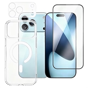 Set de protecție 3-în-1 iPhone 18 Pro Max - Compatibil cu MagSafe - Transparent