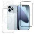 Set de protecție 3-în-1 iPhone 18 Pro Max - Compatibil cu MagSafe - Transparent