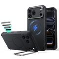 Husă Hibridă MagSafe iPhone 18 Pro Max/17 Pro Max ESR Cyber Tough Kickstand - Negru