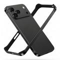iPhone 18 Pro Max Bumper metalic cu margini ridicate - negru