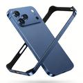 iPhone 18 Pro Max Bumper metalic cu margini ridicate - albastru