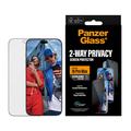 Protector de ecran confidențialitate iPhone 18 Pro Max PanzerGlass Ultra-Wide Fit EasyAligner 2-Way - 9H - Margine neagră