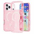 Husă Hibrid iPhone 18 Pro Max - Stylish Glitter - Compatibil MagSafe - Roz