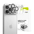 Protector complet pentru lentilele camerei iPhone 18 Pro Ringke - 2 buc. - Negru / Transparent