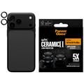 Protector pentru lentila camerei iPhone 18 Pro/18 Pro Max PanzerGlass Hoops Ceramic II - Negru
