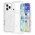 Husă Hibrid iPhone 18 Pro - Stylish Glitter - Compatibil MagSafe - Biel