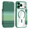 Husă magnetică elegantă iPhone 18 Pro cu clapetă și sloturi pentru carduri RFID