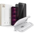 Set de 2 folii de protecție pentru ecran din sticlă securizată iPhone 18 Pro Tech-Protect OneTouch + Spy - Confidențialitate