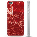 Husă TPU - iPhone 5/5S/SE - Marmură Roșie