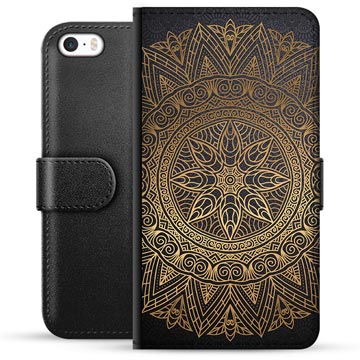 Husa portofel premium pentru iPhone 5/5S/SE - Mandala