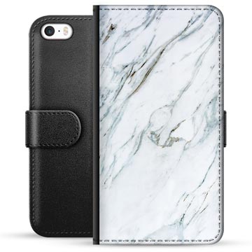 Husă portofel premium pentru iPhone 5/5S/SE - marmură