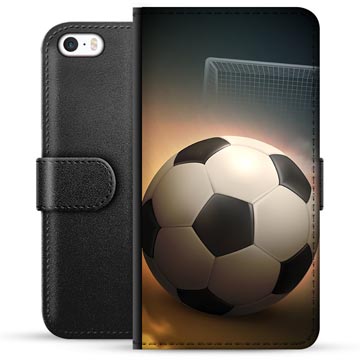 Husă portofel premium pentru iPhone 5/5S/SE - Fotbal