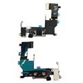 Cablu flexibil pentru conector de încărcare iPhone 5S - alb