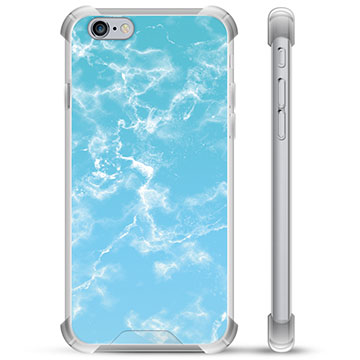 Husă Hibrid - iPhone 6 / 6S - Marmură Albastră