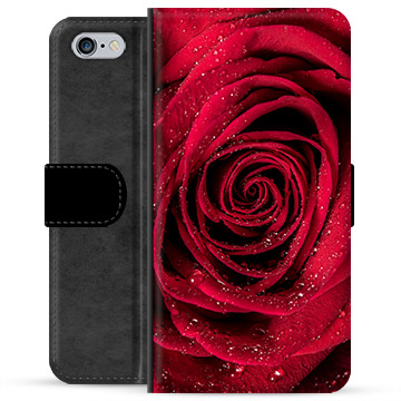 Husă Portofel Premium - iPhone 6 / 6S - Trandafir