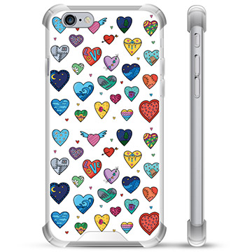 Husă Hibrid - iPhone 6 / 6S - Inimi