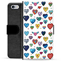 Husă Portofel Premium - iPhone 6 / 6S - Inimi
