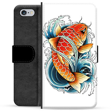 Husă Portofel Premium - iPhone 6 / 6S - Pește Koi