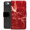 Husă Portofel Premium - iPhone 6 Plus / 6S Plus - Marmură Roșie