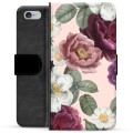 Husă Portofel Premium - iPhone 6 / 6S - Flori Romantice