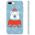 Husă TPU - iPhone 7 Plus / iPhone 8 Plus - Urs Polar Crăciun
