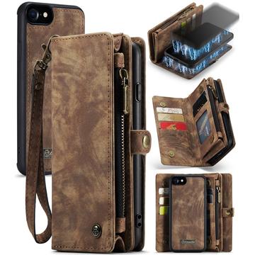 Husă Portofel iPhone 7/8/SE (2020)/SE (2022) - Caseme 008 2-în-1 Multifunctional - Maro