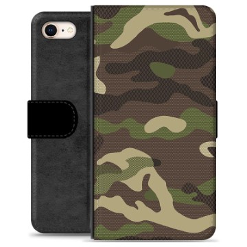 Husă portofel premium pentru iPhone 7/8/SE (2020)/SE (2022) - Camo