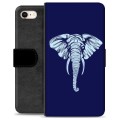 Husă portofel premium pentru iPhone 7/8/SE (2020)/SE (2022) - elefant