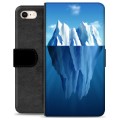 Husă portofel premium pentru iPhone 7/8/SE (2020)/SE (2022) - Iceberg