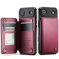 iPhone Air Caseme C22 Case RFID Card Wallet - roșu