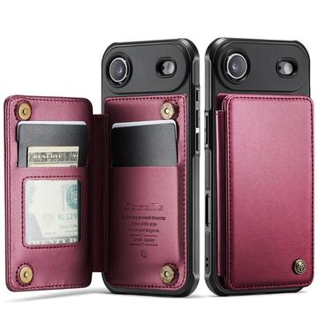 iPhone Air Caseme C22 Case RFID Card Wallet - roșu