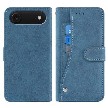 iPhone Air Husă elegantă de portofel retro cu suport rotativ pentru carduri - albastru