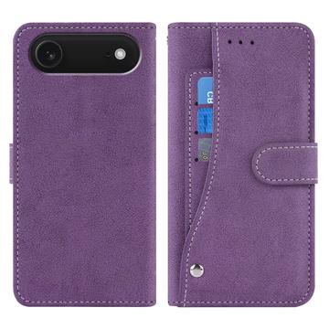 iPhone Air Husă elegantă de portofel retro cu suport rotativ pentru carduri - Violet