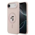 Husă MagSafe din silicon lichid iPhone Air Karl Lagerfeld Karl and Choupette - Roz