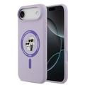 Husă MagSafe din silicon lichid iPhone Air Karl Lagerfeld Karl and Choupette - Violet