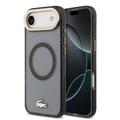 Husă Hybrid iPhone Air Lacoste Frosted Finish Gold Logo - compatibilă MagSafe - negru