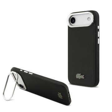 Husă pentru suportul camerei iPhone Air Lacoste Iconic Petit Pique - Compatibil MagSafe - Negru
