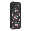 Husă TPU rezistentă la șocuri iPhone Air cu margini ridicate - negru / cireșe